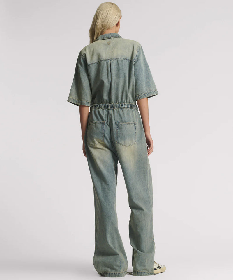 One Teaspoon Veronica Denim Jumpsuit - Blue Sand