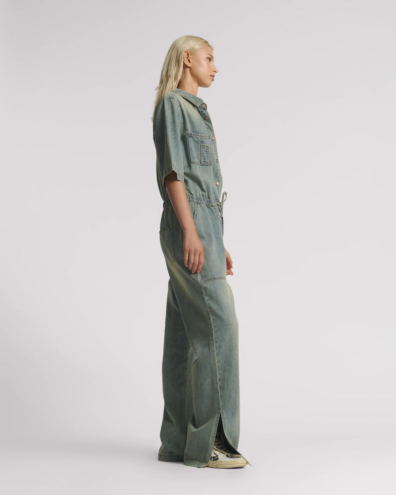 One Teaspoon Veronica Denim Jumpsuit - Blue Sand