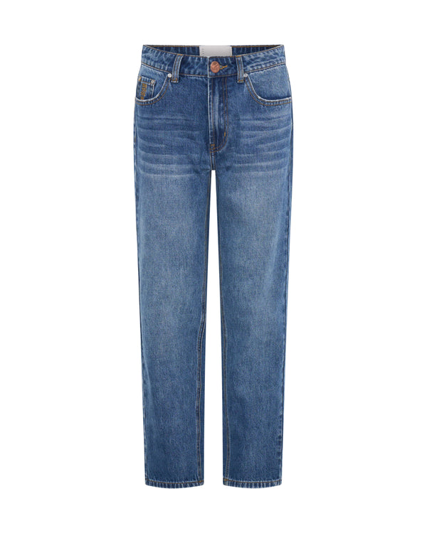 One Teaspoon Blue Love High Waist Slims Cropped Jeans