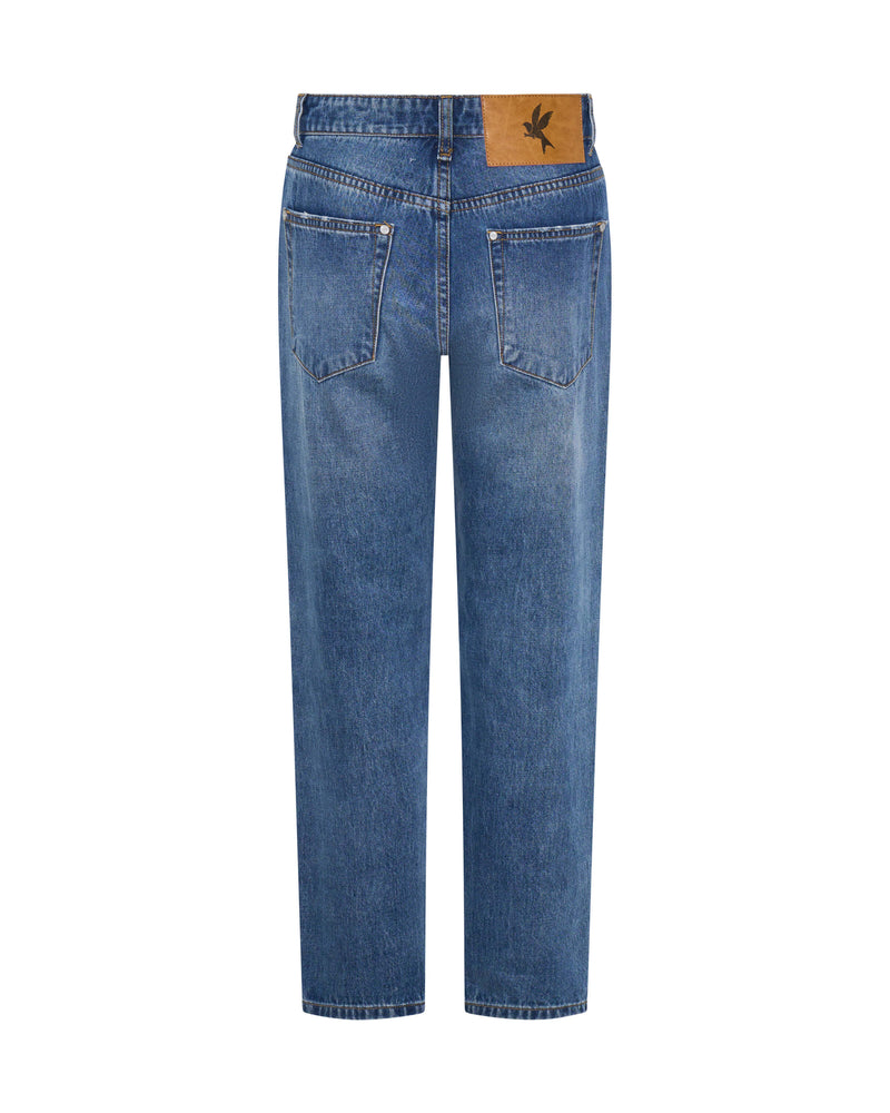 One Teaspoon Blue Love High Waist Slims Cropped Jeans