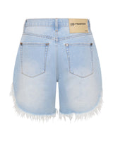 One Teaspoon Blue Heart Frankies Low Waist Long Length Denim Short