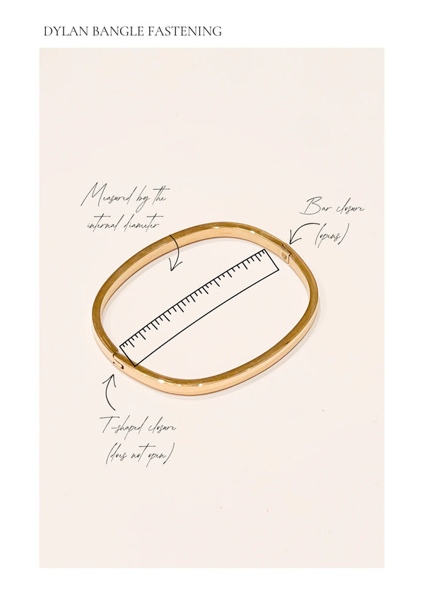 Porter Jewellery Dylan Bangle Gold - Celestial Clear