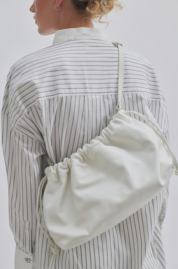 Second Female Smooth Leather Bag - Vaporous White