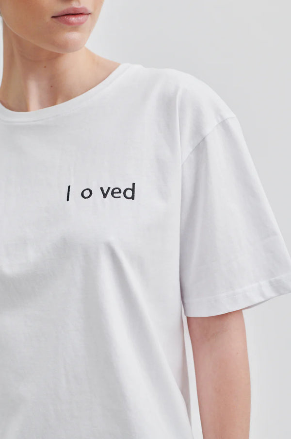 Second Female Loved Printed Tee - White