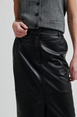 Second Female Letho Leather Maxi Skirt