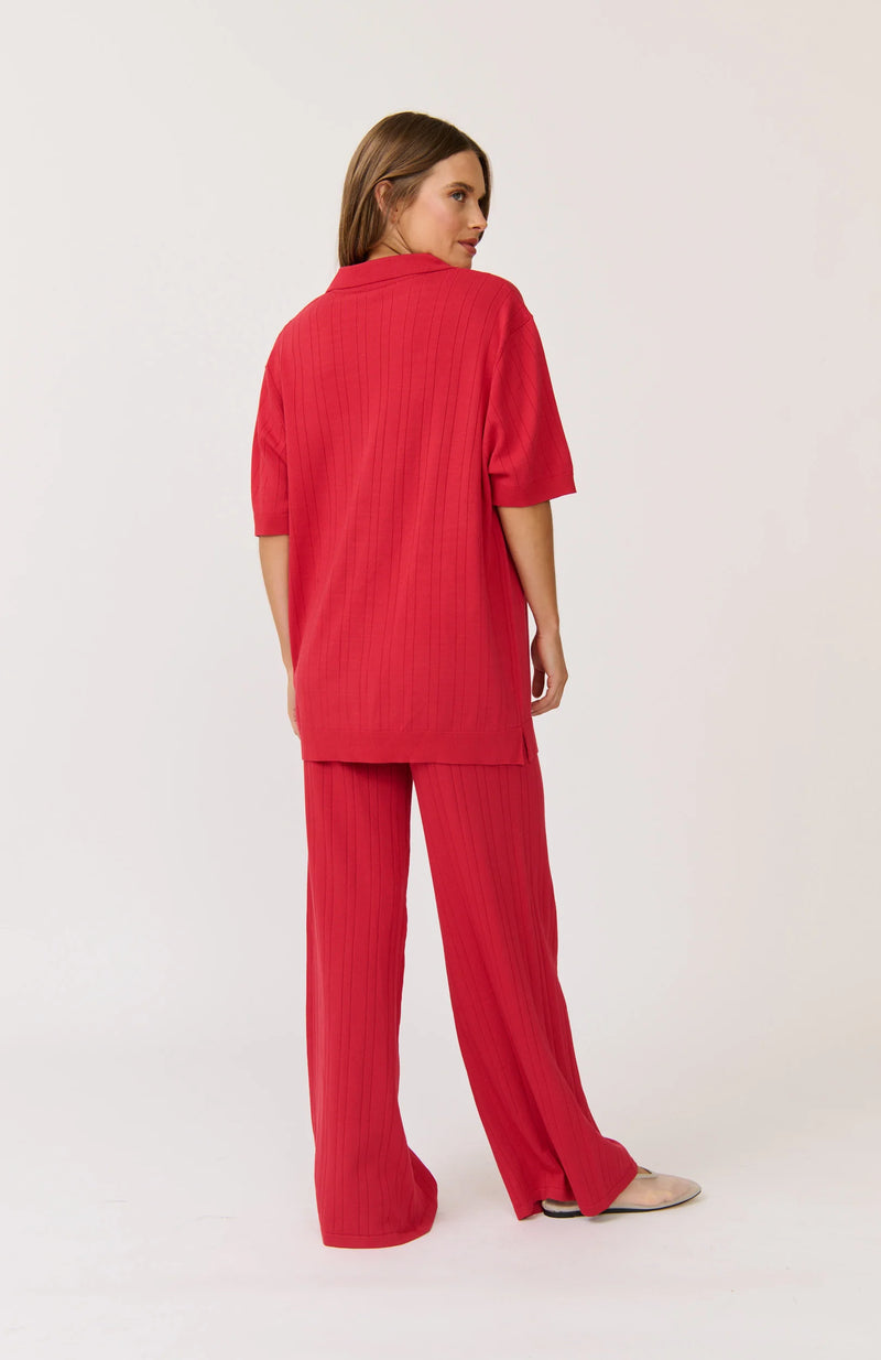 cartel & willow Molly Knit Pant - Cherry Knit