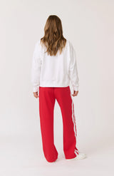 cartel & willow Ada Slim Sweater - White/Cherry