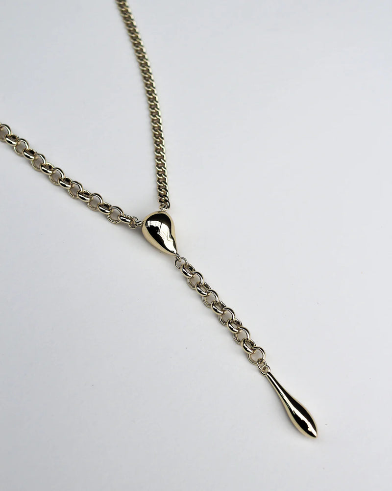 F+H Studios Droplet Necklace - 18K Gold Plating