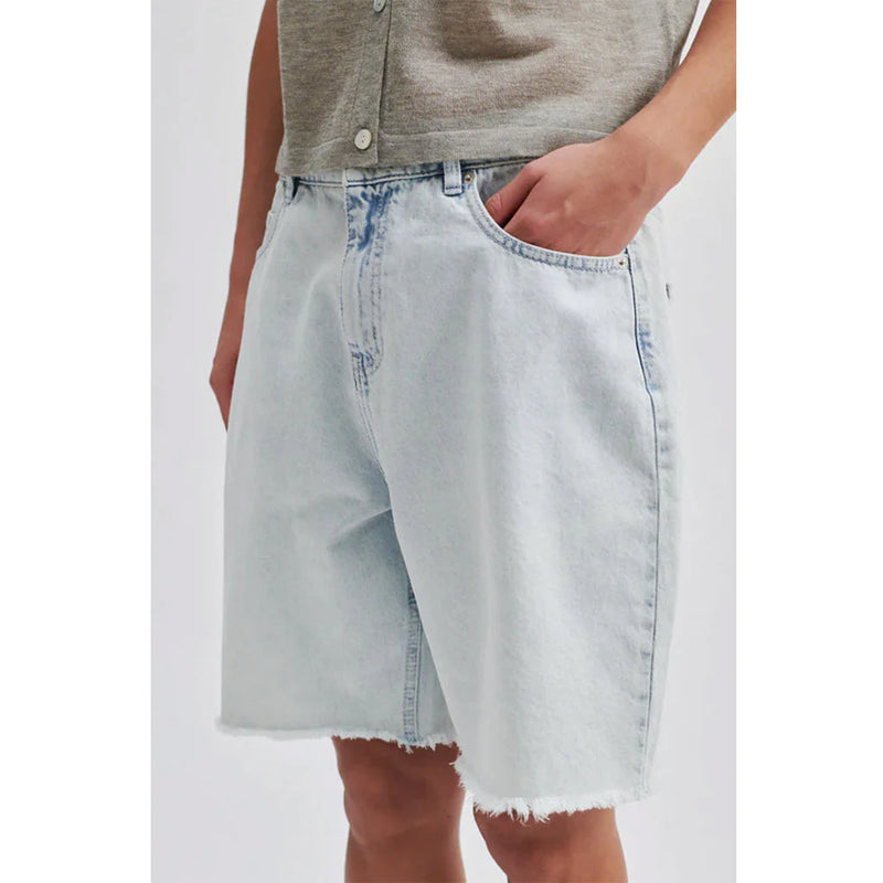 Second Female Fira Shorts - Light Blue Denim