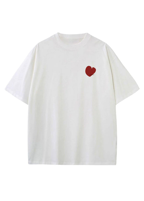 cartel & willow Mini Heart Tee - White/Red