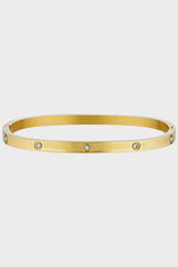 Porter Jewellery Dylan Bangle Gold - Celestial Clear