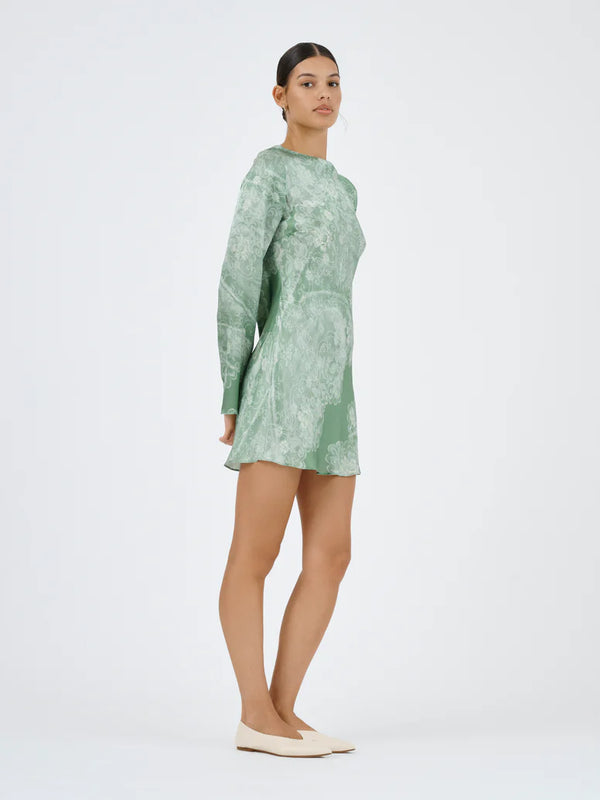 ROAME. Kali Mini Dress Sari Lace - Sage