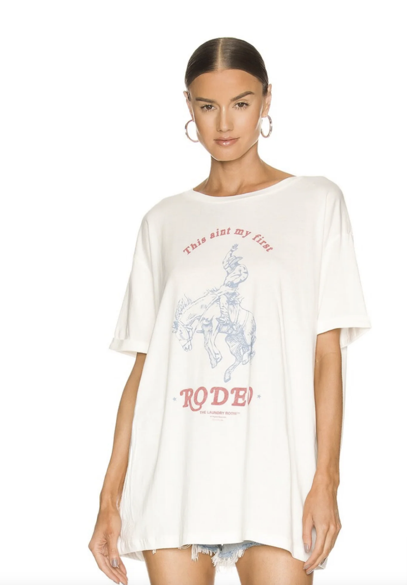 The Laundry Room First Rodeo Oversized Tee - White