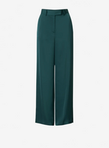 Deep green silk trousers from Australian Designer Viktoria & Woods.