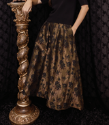 M.A. Dainty Parted Skirt - Rich Brocade