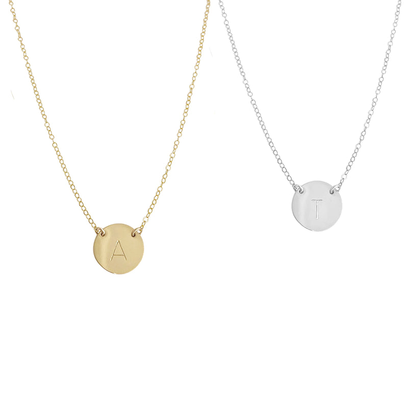 The Chloe Initial Disc Necklace