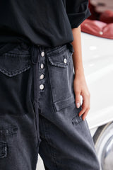 M.A. Dainty Trucker Jean - Black