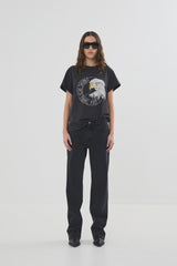 Rabens Saloner Ambla Eagle Tee - Faded Black