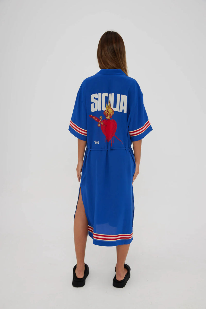 Something Very Special Silk Sicilia Kimono - Royal Blue