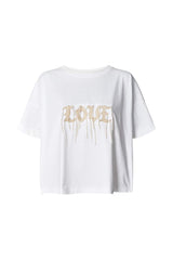 Rabens Saloner Margot Tee - Love Fringed