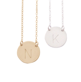 The Chloe Initial Disc Necklace